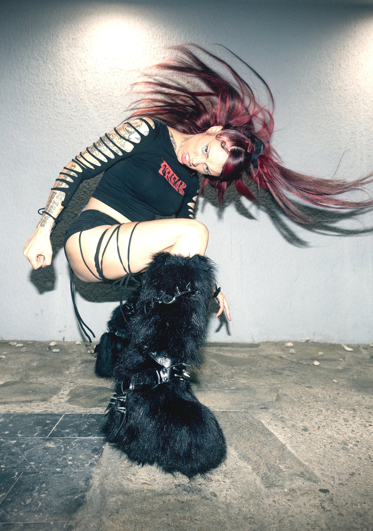 Black High Faux Fur Boots