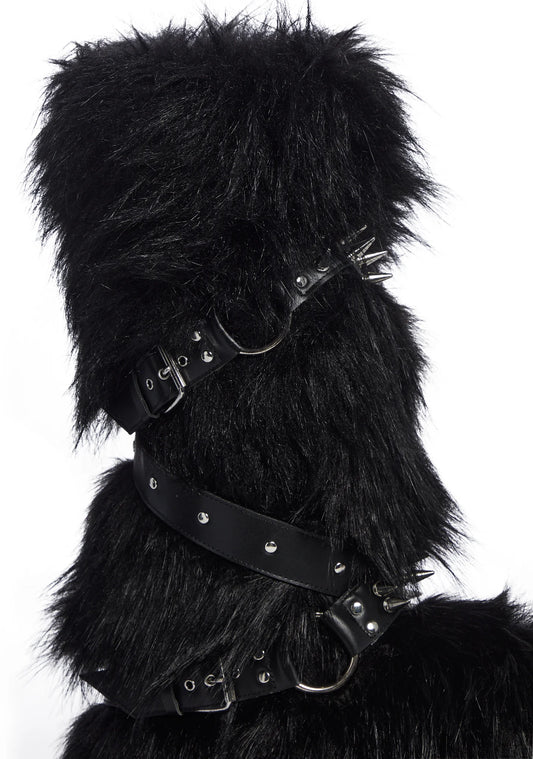 Black High Faux Fur Boots
