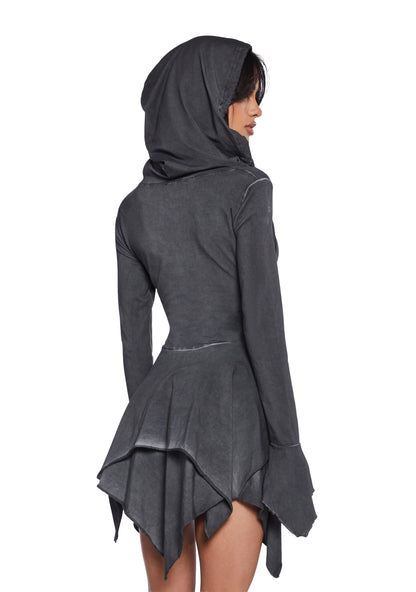 Fairy Hooded Mini — Grey