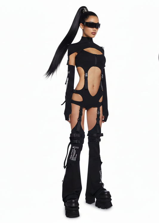CYBER PULSE BODYSUIT + LEG WARMERS SET