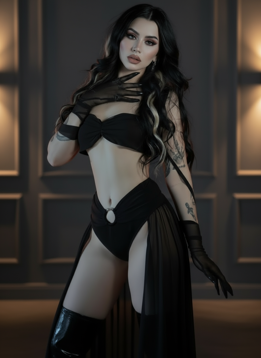 Mesh Train Shorts — Black