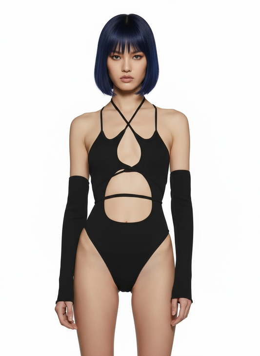 Pulse Thermal Cut-Out Bodysuit + Gloves