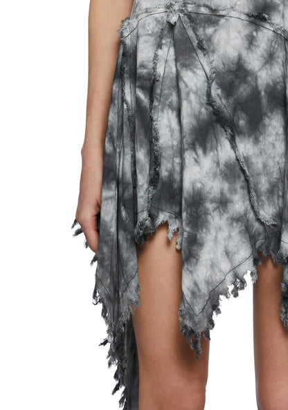 Floral Tie-Dye Fit & Flare Dress – Multi