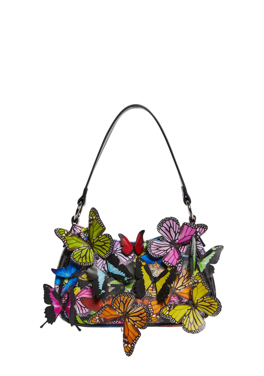 Kaleidoscope Vision Butterfly Shoulder Bag – Multicolor