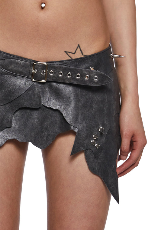 Shred Spike Micro Skirt