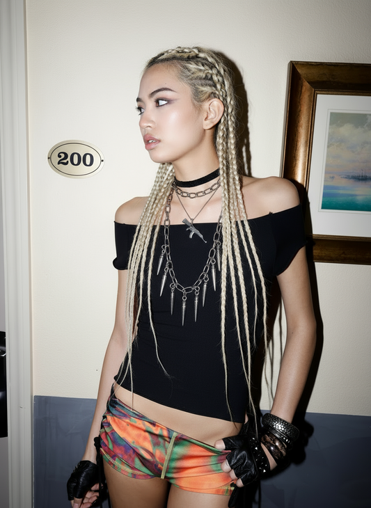 Pulse Trance Lace Micro Shorts