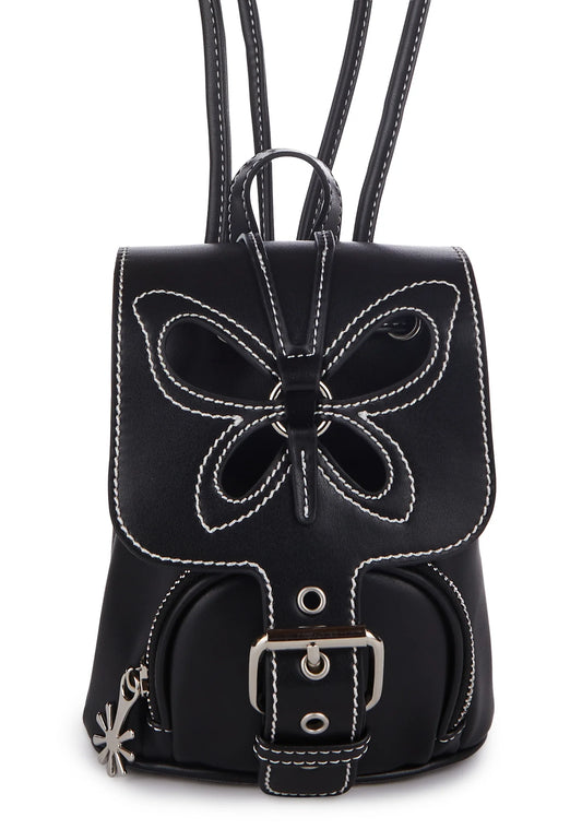Feeling Good Butterfly Mini Backpack – Black