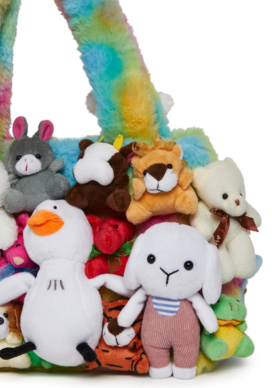 Fun N' Games Plush Tote – Rainbow Tie-Dye