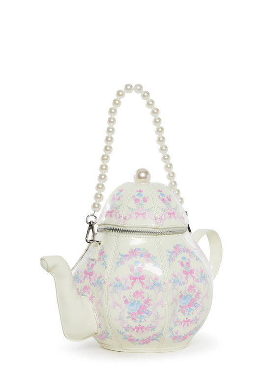 Dark Delights Teapot Bag – Floral White