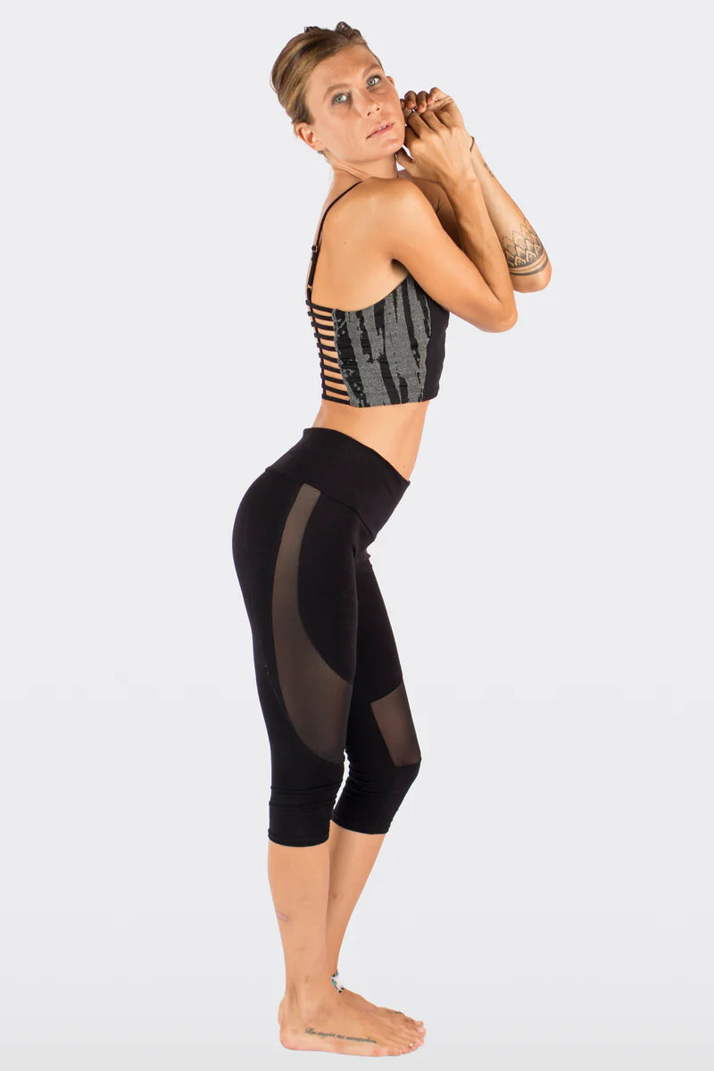 SHEERA Leggings In Black Sheer