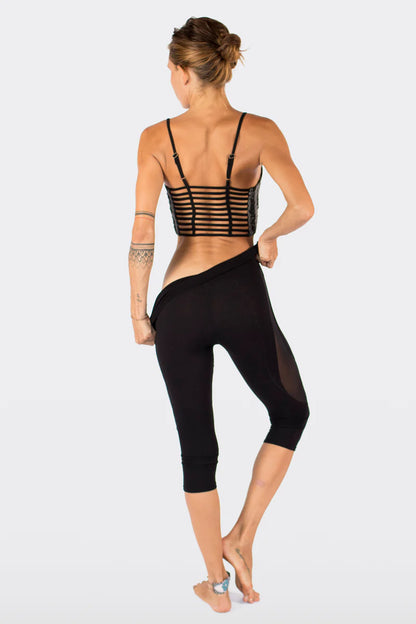 SHEERA Leggings In Black Sheer