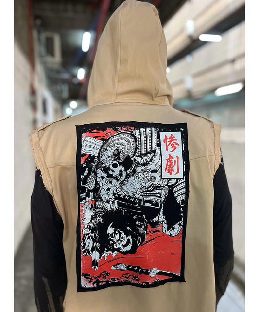 SHINANGA Denim Vest In Moka