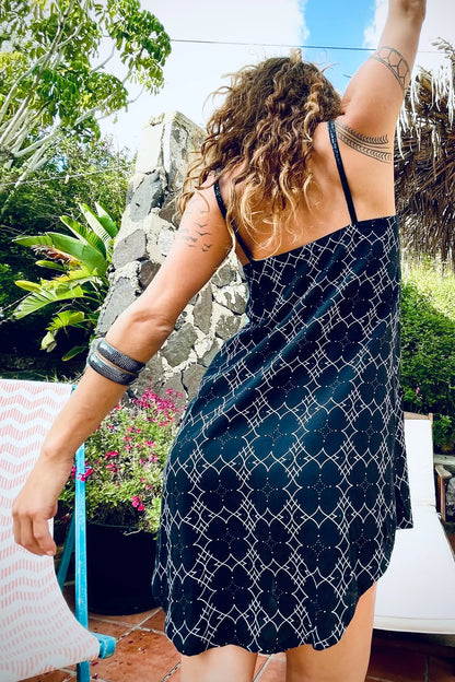 SIA EA Mini Dress In Black Print