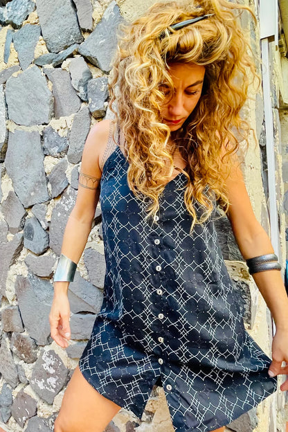 SIA EA Mini Dress In Black Print