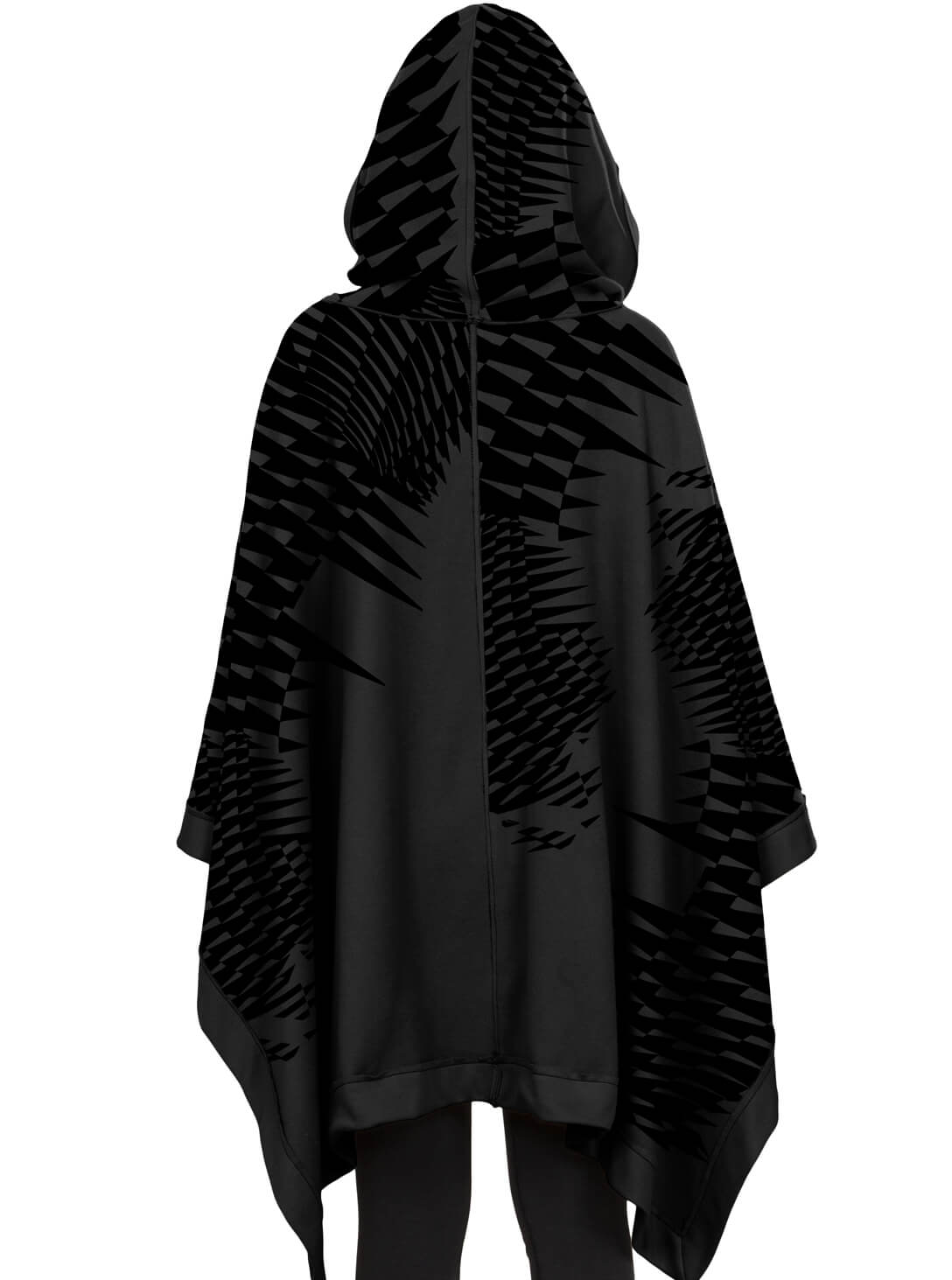 SAJAX Unisex Poncho In Black