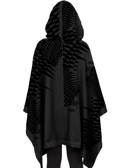 SAJAX Unisex Poncho In Black