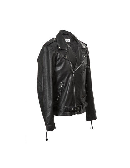 SOLID Military Leather Jacket - Black