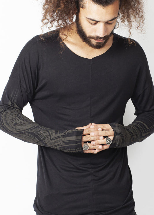 YOSHINORI Long Sleeve Shirt In Black