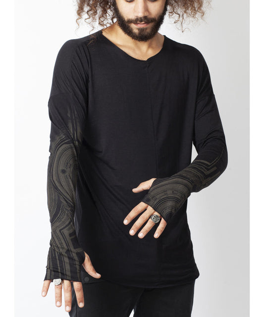 YOSHINORI Long Sleeve Shirt In Black