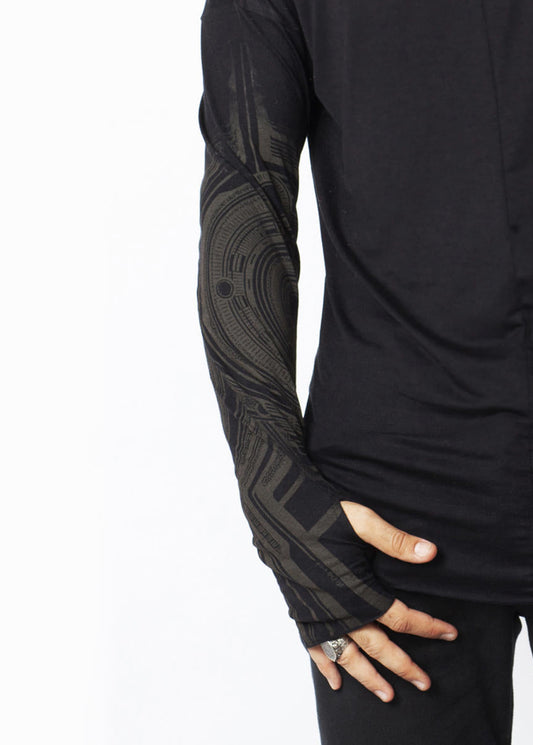 YOSHINORI Long Sleeve Shirt In Black (7792117579828)